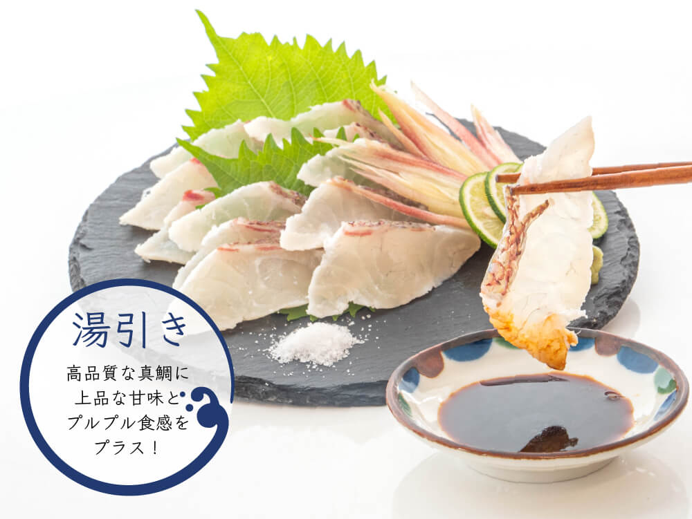 高知県産真鯛の湯引き(半身分)
