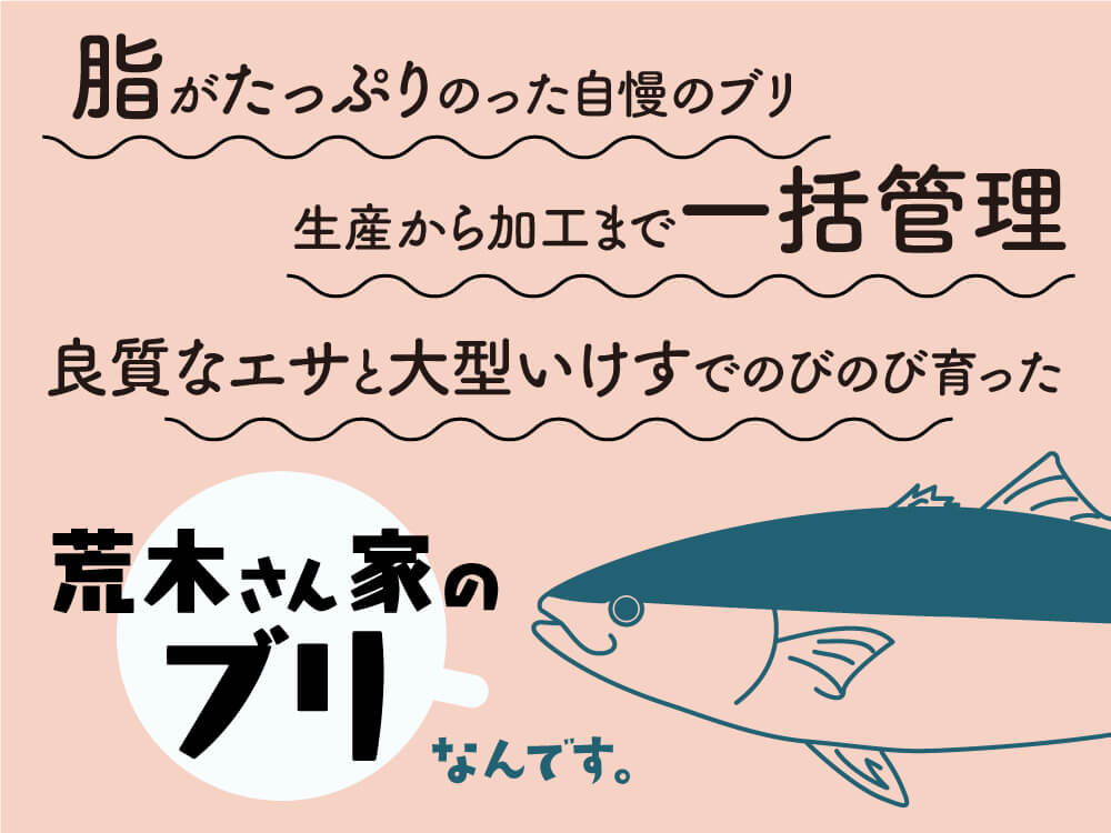 荒木さん家のブリ(お刺身用柵 半身分)【鮮魚】【ブリ】