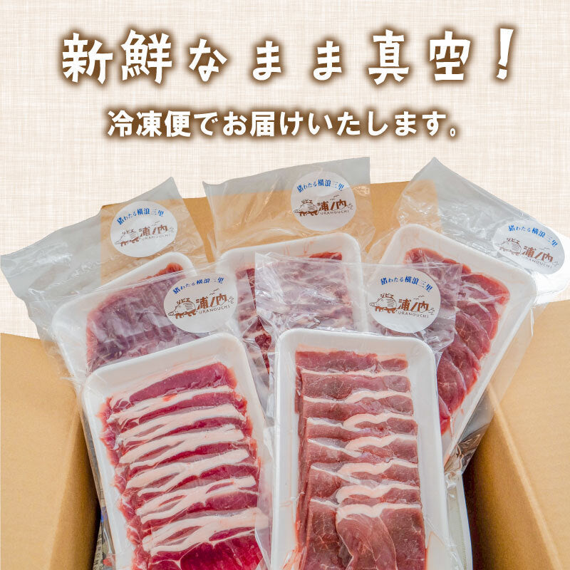 ジビエ猪肉 食通の方にも、初めての方にもオススメ! 猪肉ロース・モモ・ネック食べ比べお楽しみセット