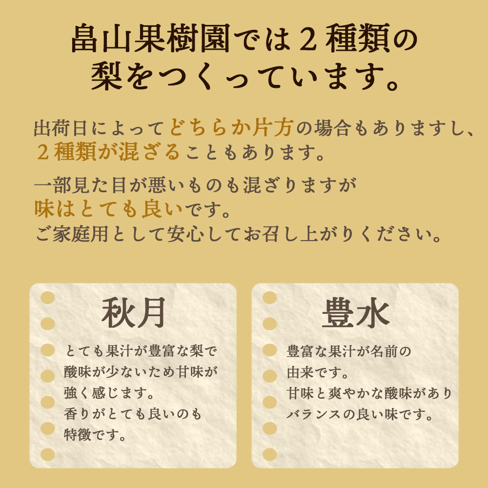 【8月限定】高知県産の梨 2kg(豊水または秋月)【畠山果樹園】【今季終了】