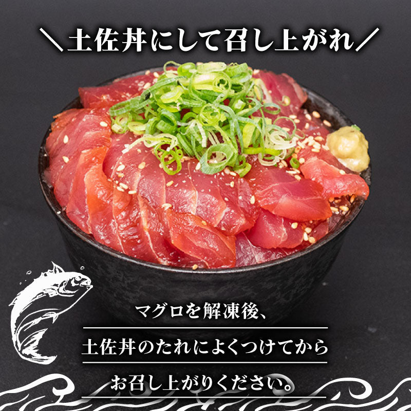 キハダマグロ赤身1kg・土佐丼のたれ150mlセット