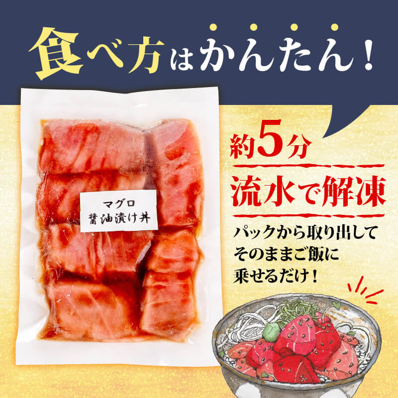 選べる2種の醤油漬け丼セット ( イカ / カジキ / キハダ ) 【お届け日時指定不可】