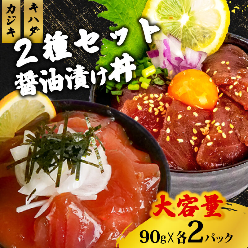 選べる2種の醤油漬け丼セット ( イカ / カジキ / キハダ ) 【お届け日時指定不可】