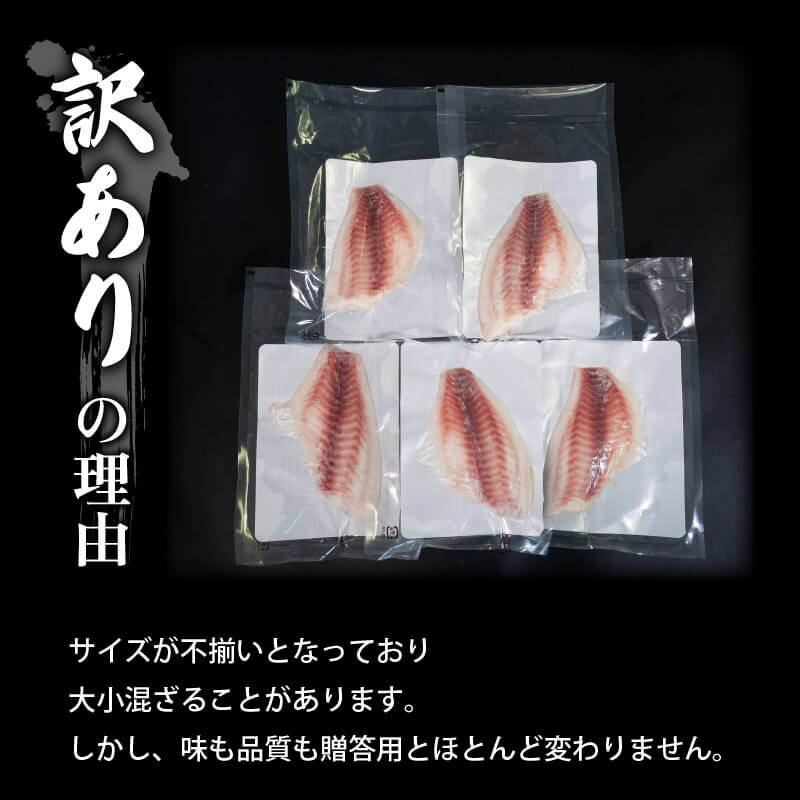 【訳あり】乙女鯛 皮なしフィーレ 加熱用