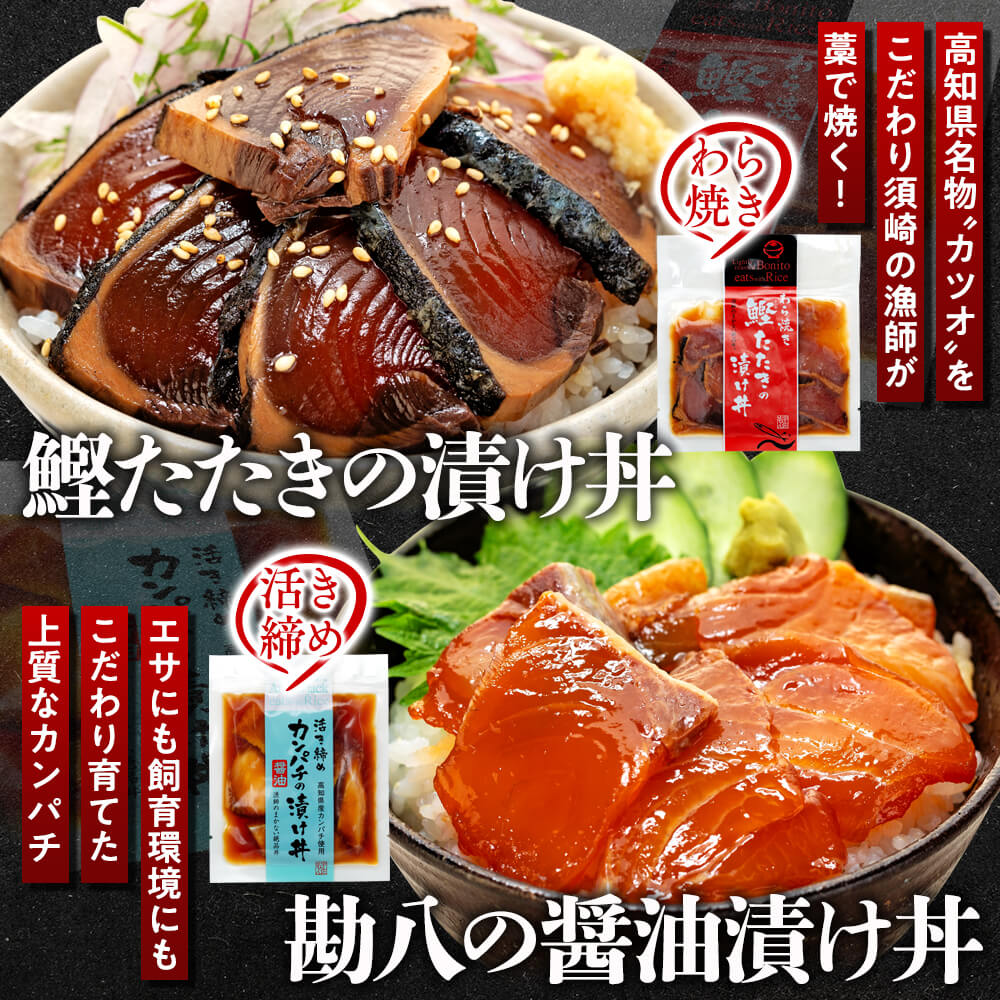 こだわり!高知のお魚 漬け丼5種セット【ブリ】【カンパチ】
