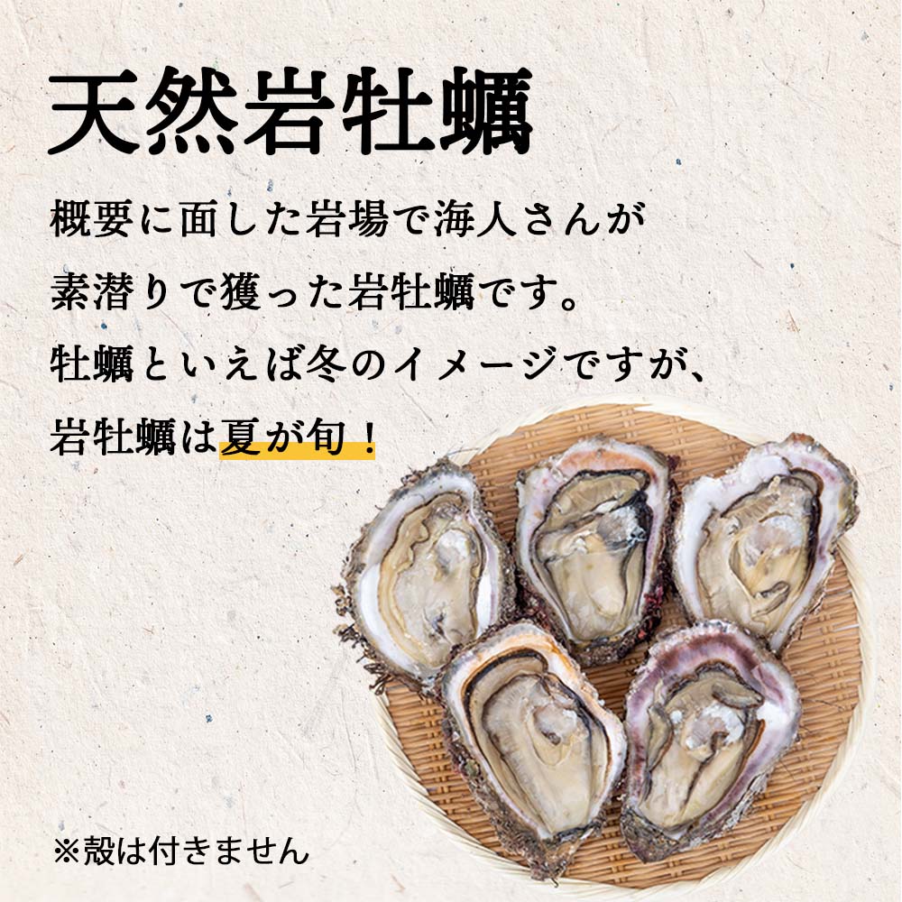 【6〜9月限定】高知産・天然岩牡蠣 むき身(冷凍)