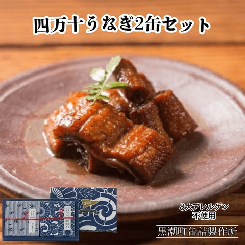 【缶詰】国産 四万十うなぎ2缶セット 8大アレルゲン不使用 【防災】【備蓄】