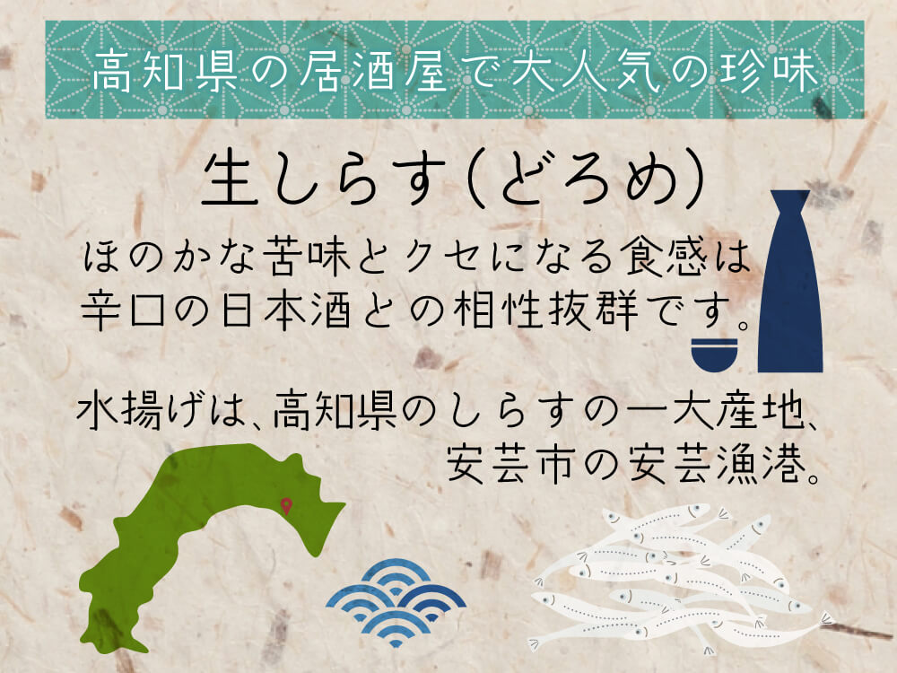 【高知の居酒屋の定番】高知県・安芸産　どろめ（生しらす） 100g×4パック