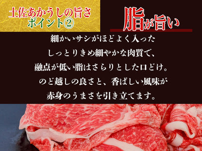 【希少和牛・土佐あかうし】お得なコマ肉 600g