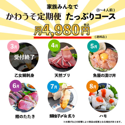 [かわうそ定期便]たっぷりコース[毎月届くお魚定期便][鮮魚]