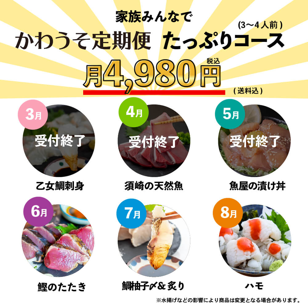 [かわうそ定期便]たっぷりコース[毎月届くお魚定期便][鮮魚]