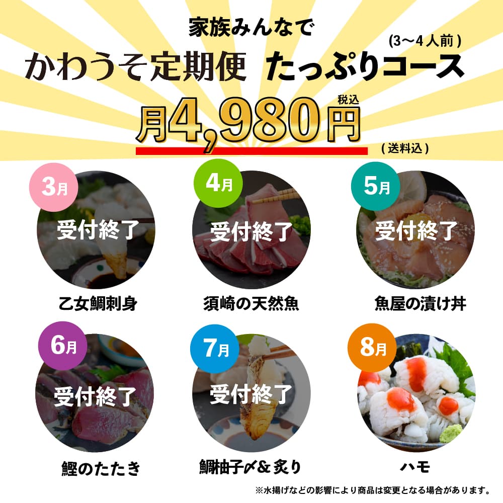 [かわうそ定期便]たっぷりコース[毎月届くお魚定期便][鮮魚]