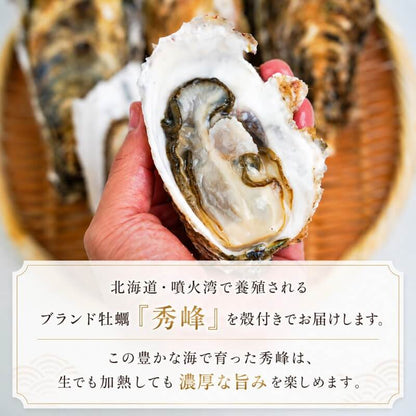 【生食可】北海道噴火湾産 ブランド牡蠣「秀峰」Mサイズ 150〜200g 10〜40個入り【滅菌処理済み】