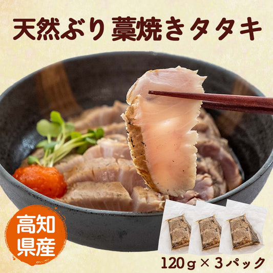 高知県産天然ブリ藁焼きタタキ　３パック【ブリ】