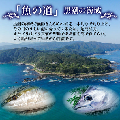【高知県・大月町産】かつおとぶりの藁焼きたたき食べ比べセット 合計約500g