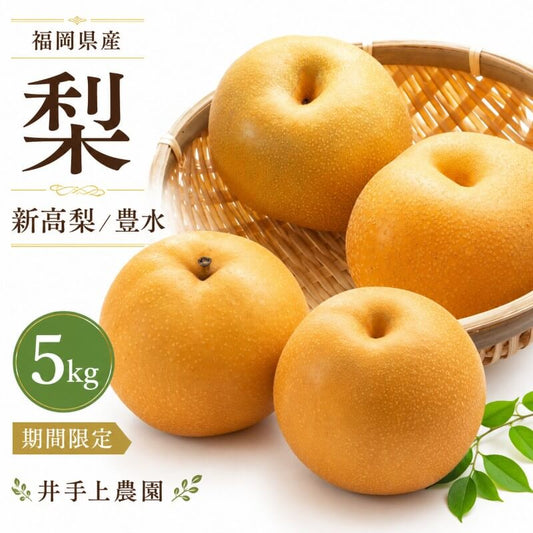 【甘み・香りともに最高】福岡県産 梨 選べる品種 新高/豊水 5kg【9月頃より出荷・予約受付中】