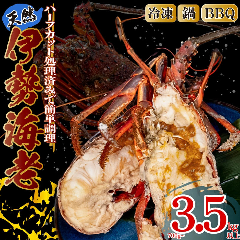 【簡単調理！】ハーフカット伊勢海老 700g～3.5kg