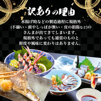【大船渡から直送】生さんま 訳あり約2kg【支援額300円】