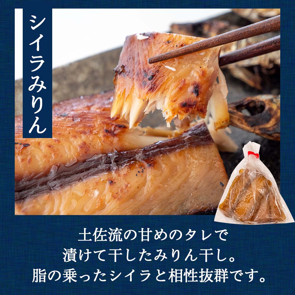 魚屋厳選！土佐の干物Aセット【アジ・メヒカリ・うるめ・シイラ・ちりめん】