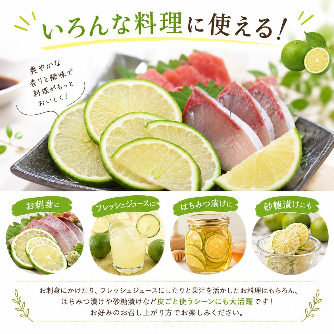 【先行予約・9月上旬より出荷】高知県産 家庭用 グリーンレモン 3kg～5kg【栽培期間中農薬不使用】