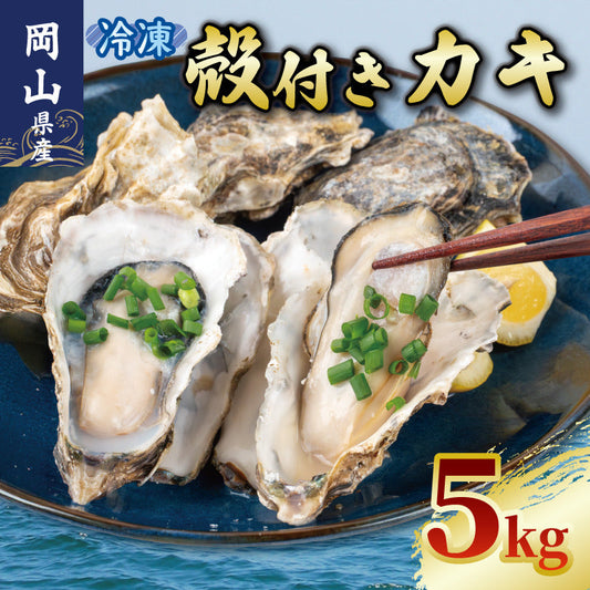 岡山県産 冷凍殻付きカキ 5kg