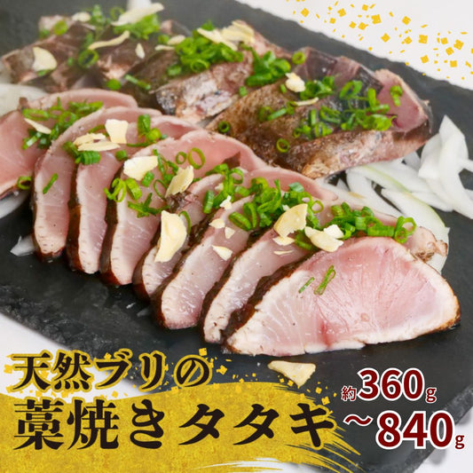 【高知県産】土佐沖獲れ 天然ぶりの藁焼きタタキ【土佐佐賀産直出荷組合】