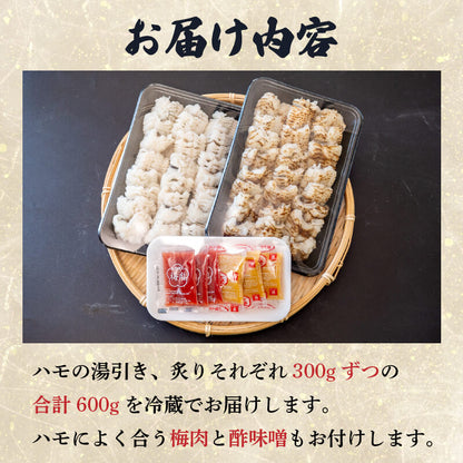 【魚千代】山口産はも湯引き＆炙りセット 約600g